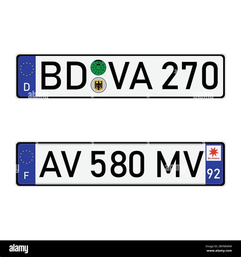 european vehicle plate format